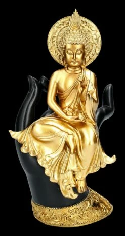 Buddha Figur Sitzt Auf Hand