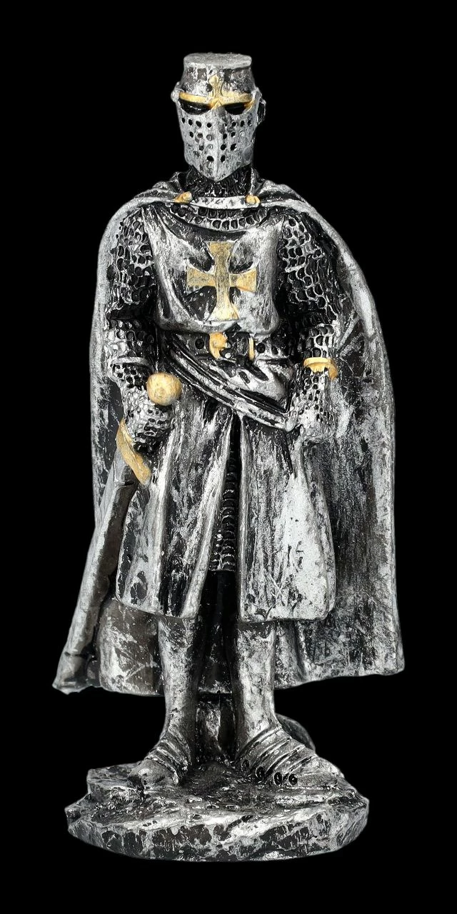 Ritterfiguren - Kreuzritter 12er Set Silber 8 Cm – Bild 3