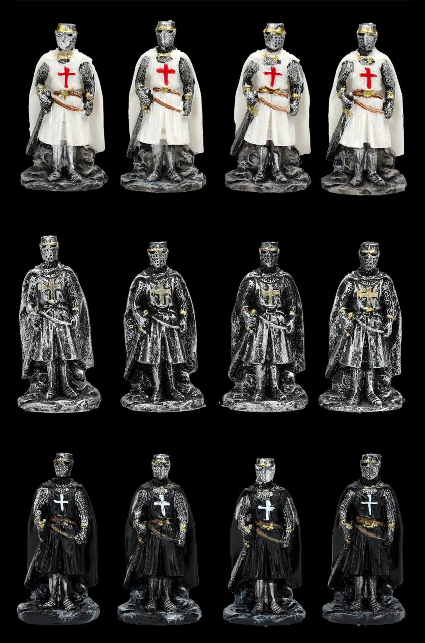 Ritterfiguren - Kreuzritter 12er Set Bunt 4,5 Cm