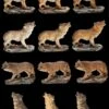Wolf Figuren - Wölfe 12er Set
