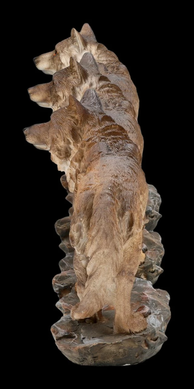 Wolf Figuren - Stehend Grau 3er Set – Bild 6