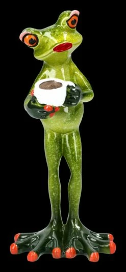 Lustige Frosch Figur - Kaffeepause