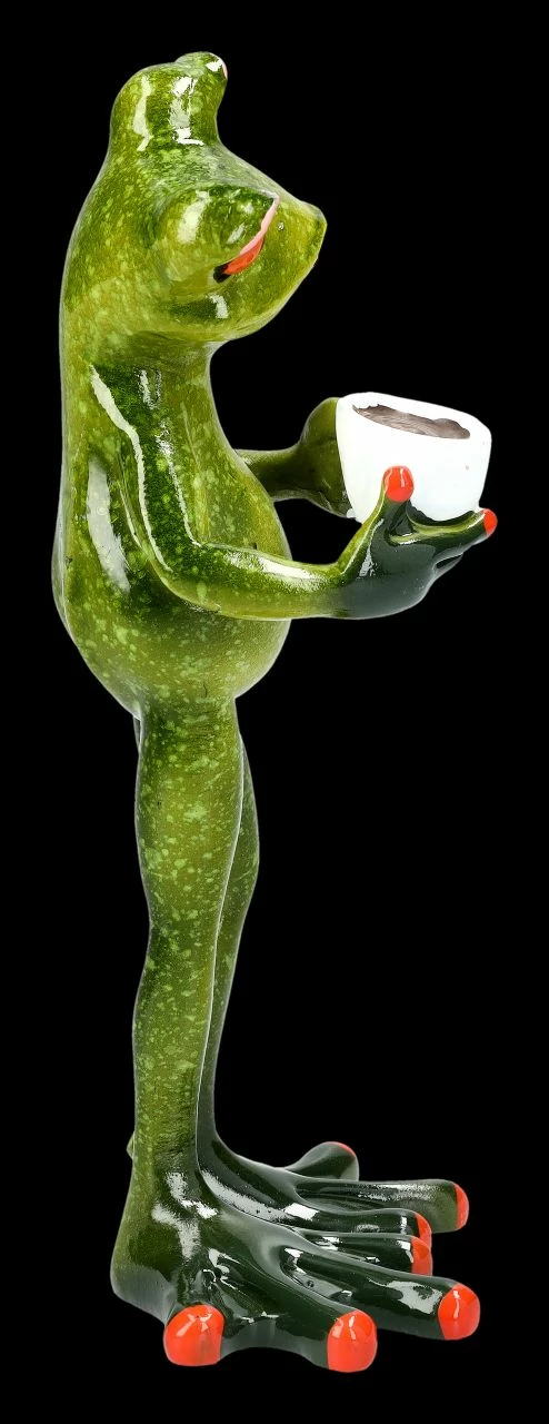 Lustige Frosch Figur - Kaffeepause – Bild 6