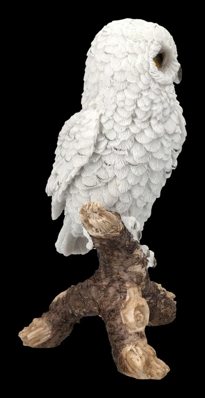 Schneeeulen Figur Sitzt Auf Ast – Bild 6