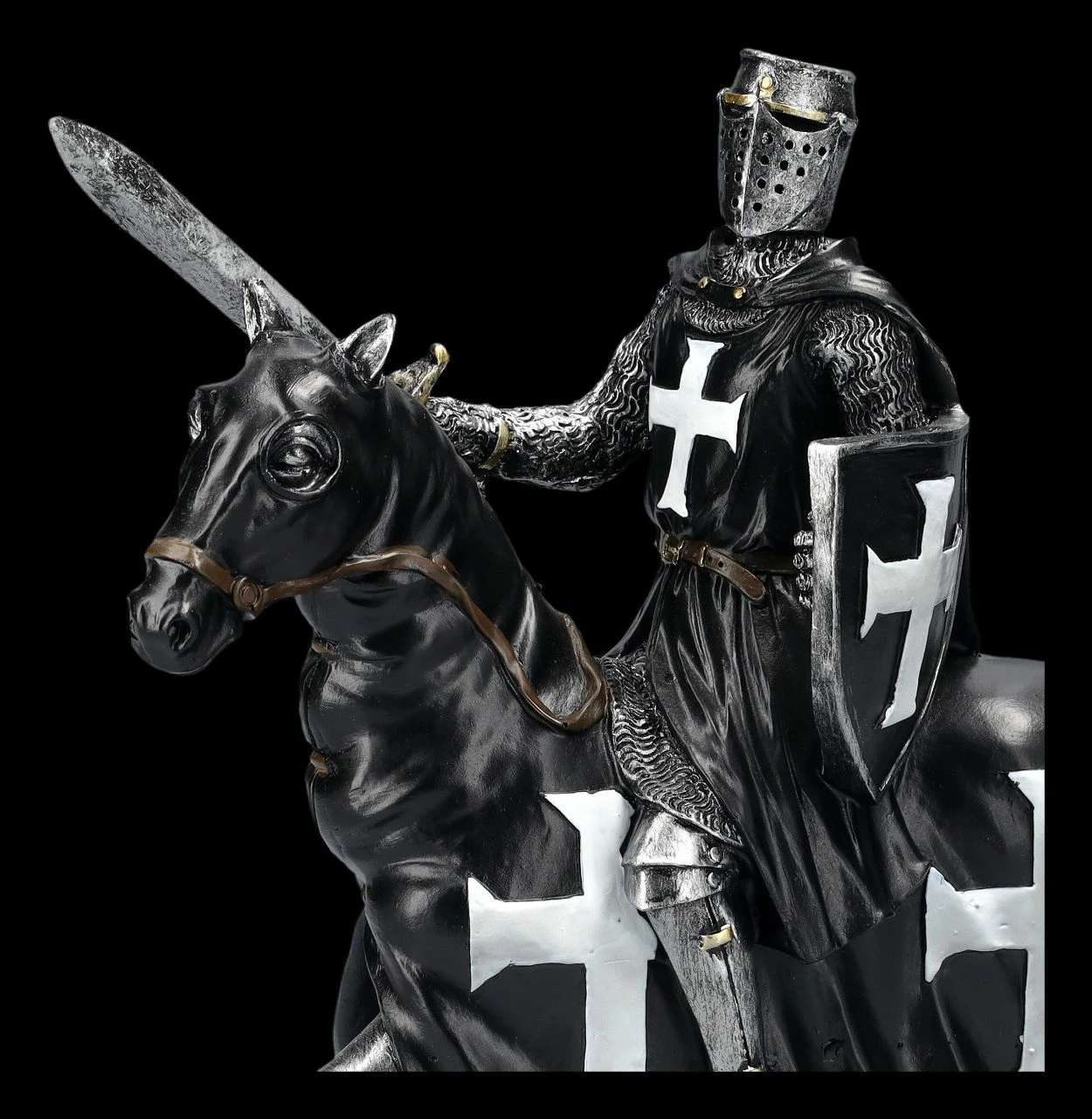 Ritter Figur Auf Pferd Schwarz – Bild 7