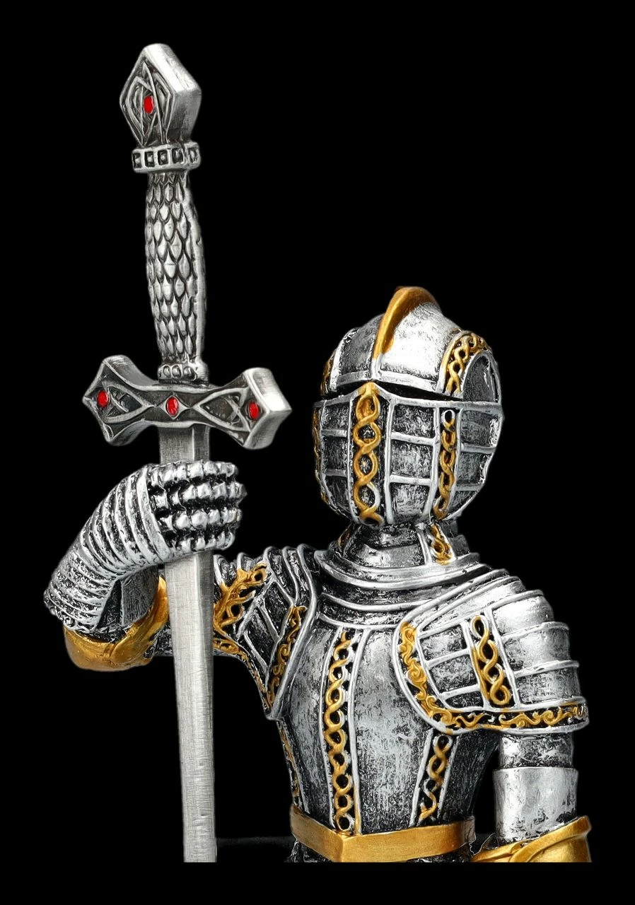Ritter Figur Mit Brieföffner Kniend – Bild 7