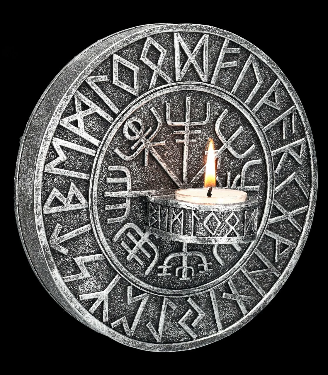 Wand Teelichthalter - Wikinger Kompass Vegvisir – Bild 2