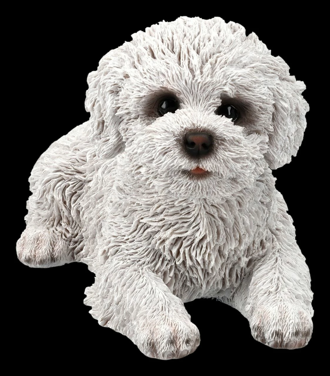 Bichon Frise Welpe Figur Liegend