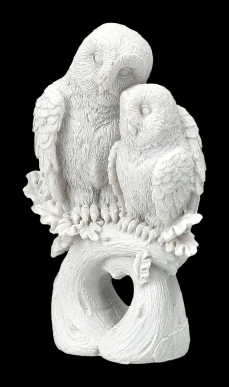 Eulen Figur Weiß - Love – Bild 2