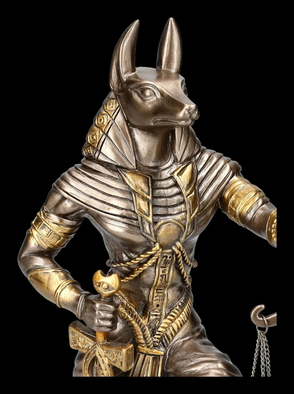 Anubis Figur Mit Waage Fällt Urteil Bronzefarben – Bild 7