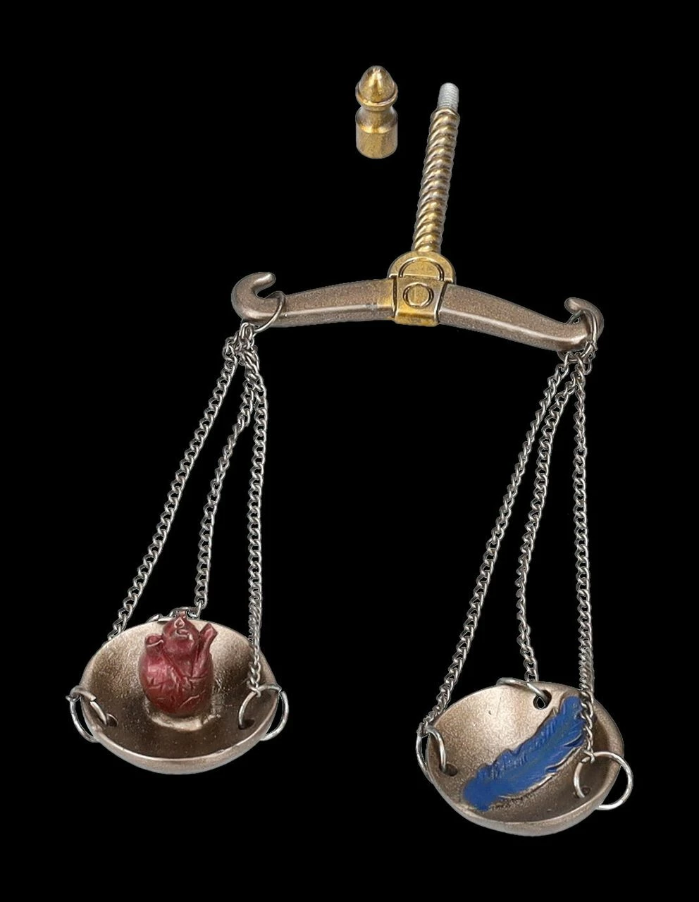 Anubis Figur Mit Waage Fällt Urteil Bronzefarben – Bild 8