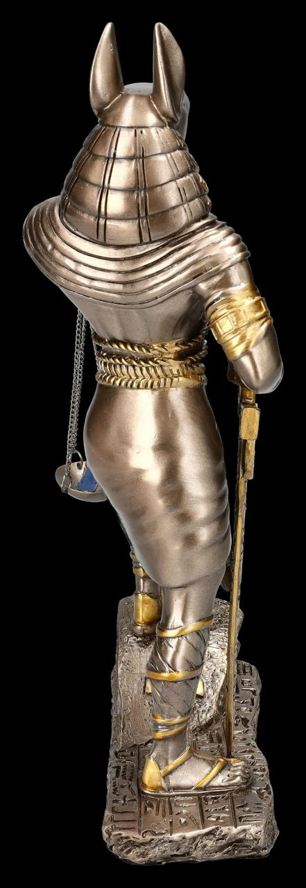 Anubis Figur Mit Waage Fällt Urteil Bronzefarben – Bild 5