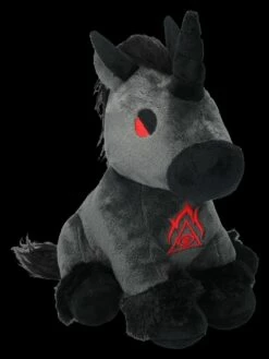 Plüschfigur - Schwarzes Gothic Einhorn