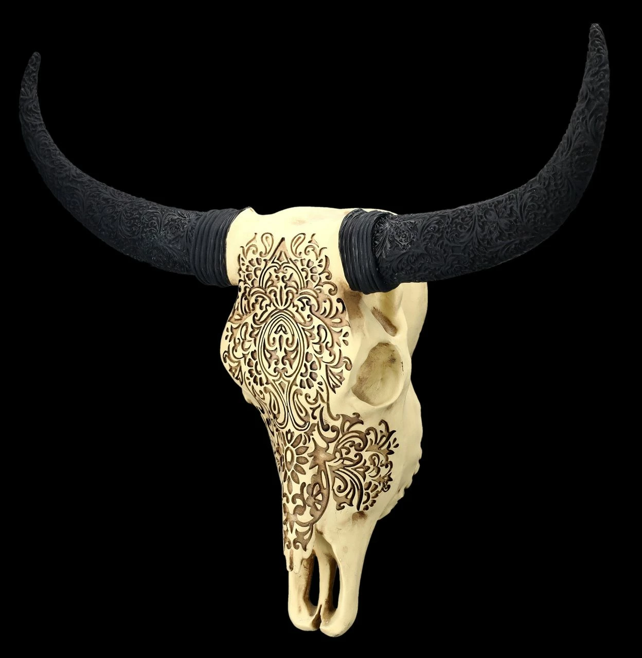 Wandrelief - Rinderschädel Mit Verzierungen – Bild 3