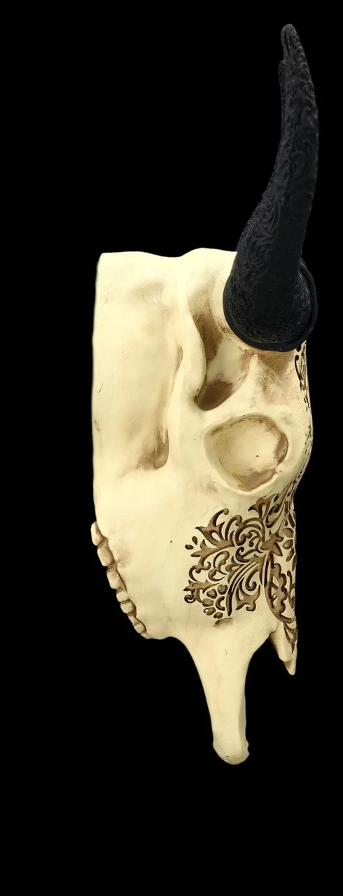 Wandrelief - Rinderschädel Mit Verzierungen – Bild 6