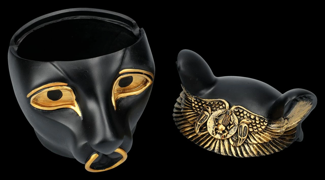 Schatulle ägyptisch - Bastet Kopf – Bild 3