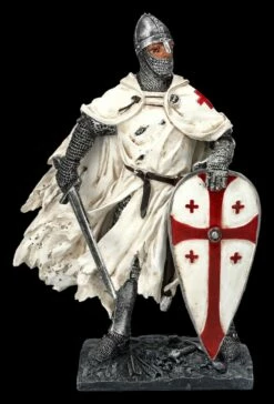 Ritterfigur Weiß - Templer Mit Schwert