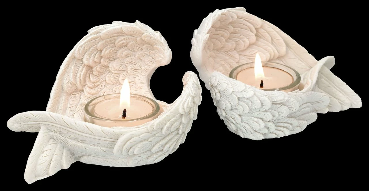 Teelichthalter - Engelsflügel 2er Set – Bild 2