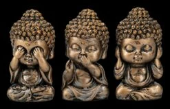 Buddha Figuren - Lustige Mönche Nichts Böses