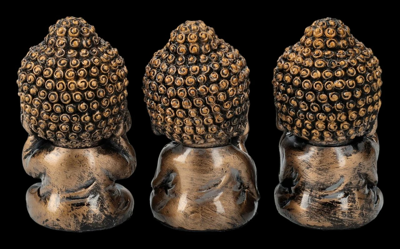 Buddha Figuren - Lustige Mönche Nichts Böses – Bild 3