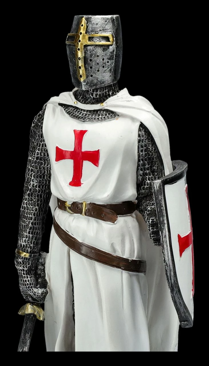 Tempelritter Figur Stützt Sich Auf Schwert – Bild 7