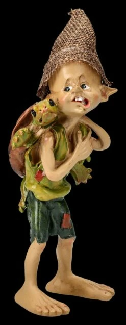 Pixie Kobold Figur - Schildkröten Rucksack