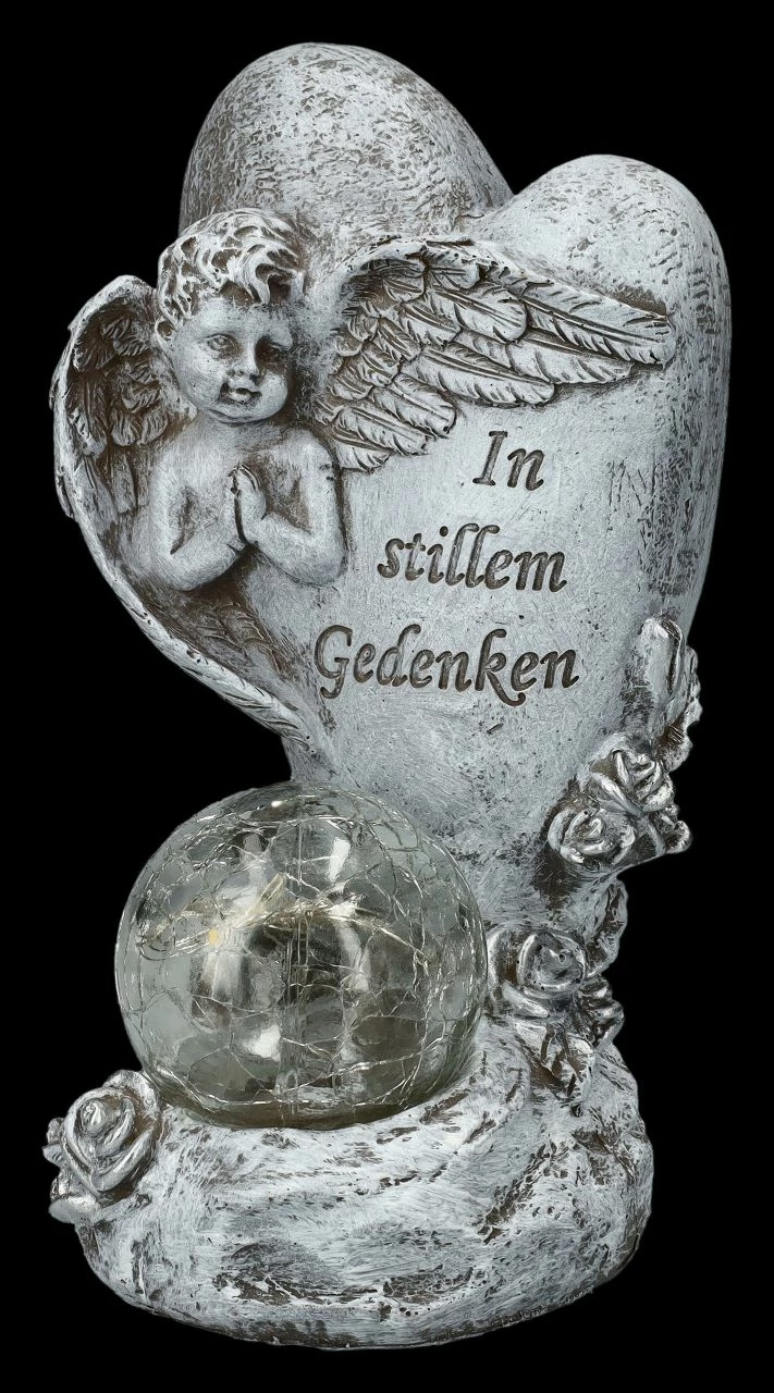 Grabengel Herz Set Mit Solar-Licht – Bild 8