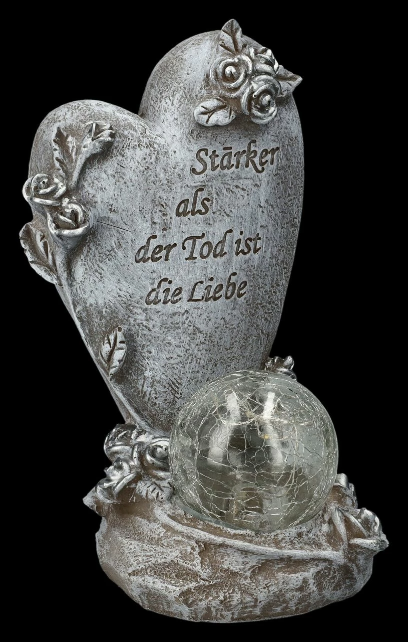Grabengel Herz Set Mit Solar-Licht – Bild 9