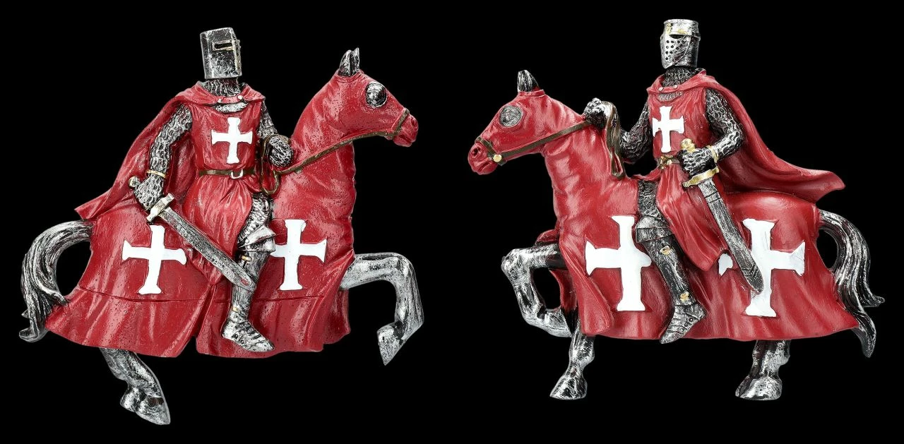Ritter Magnete 12er Set - Kreuzritter Rot – Bild 2