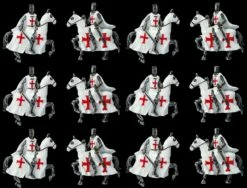 Ritter Magnete 12er Set - Kreuzritter Weiß