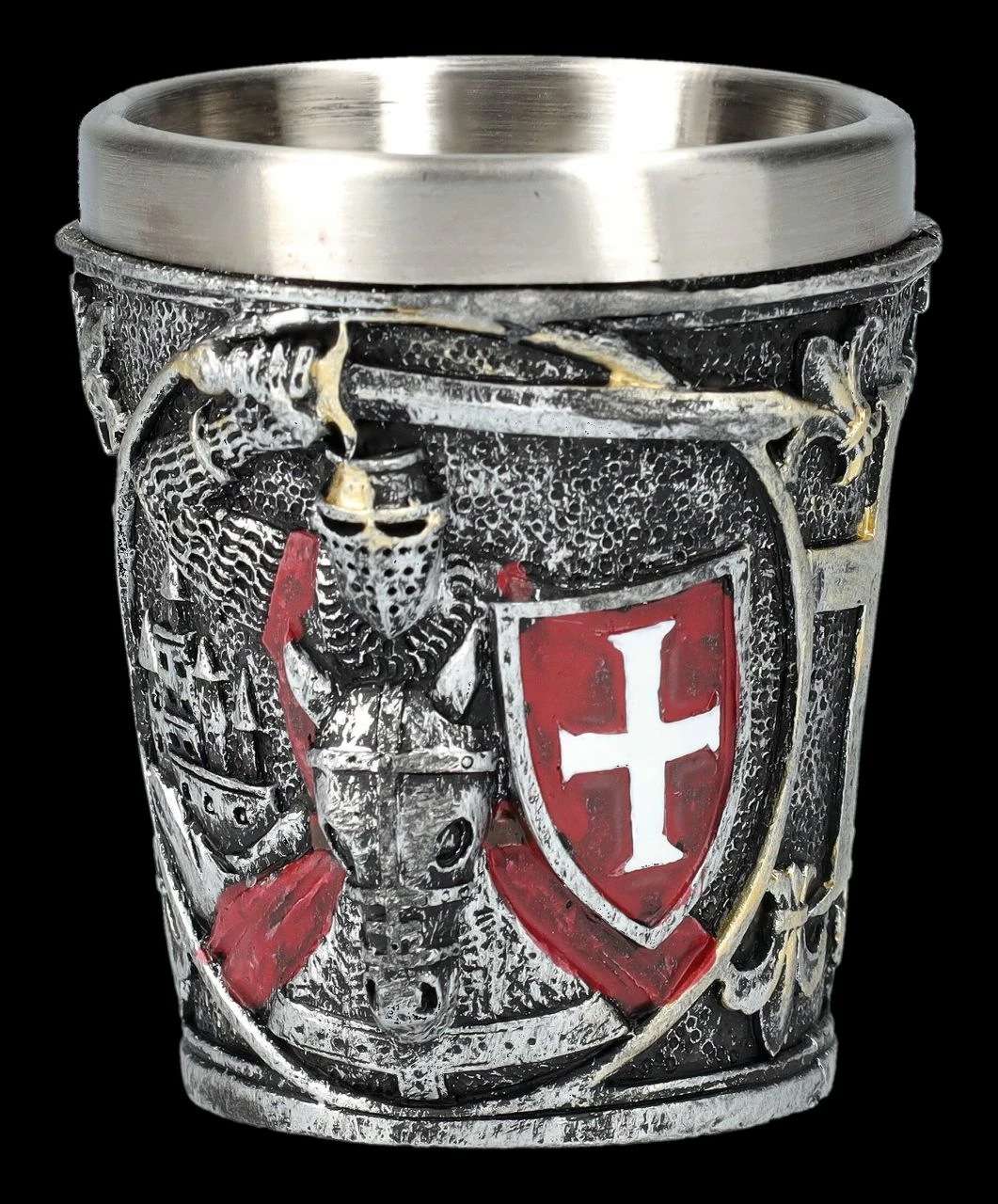 Schnapsbecher 6er Set - Kreuzritter Rot – Bild 5