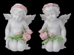 Engel Figuren 2er Set - Putten Mit Rosen