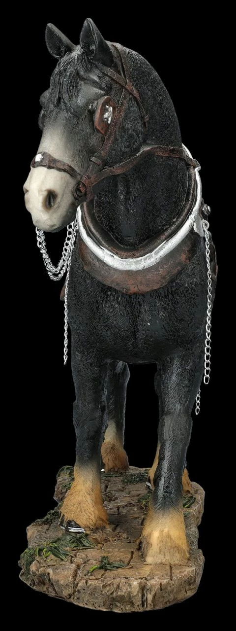 Pferde Figur - Percheron Kaltblut Mit Geschirr – Bild 3