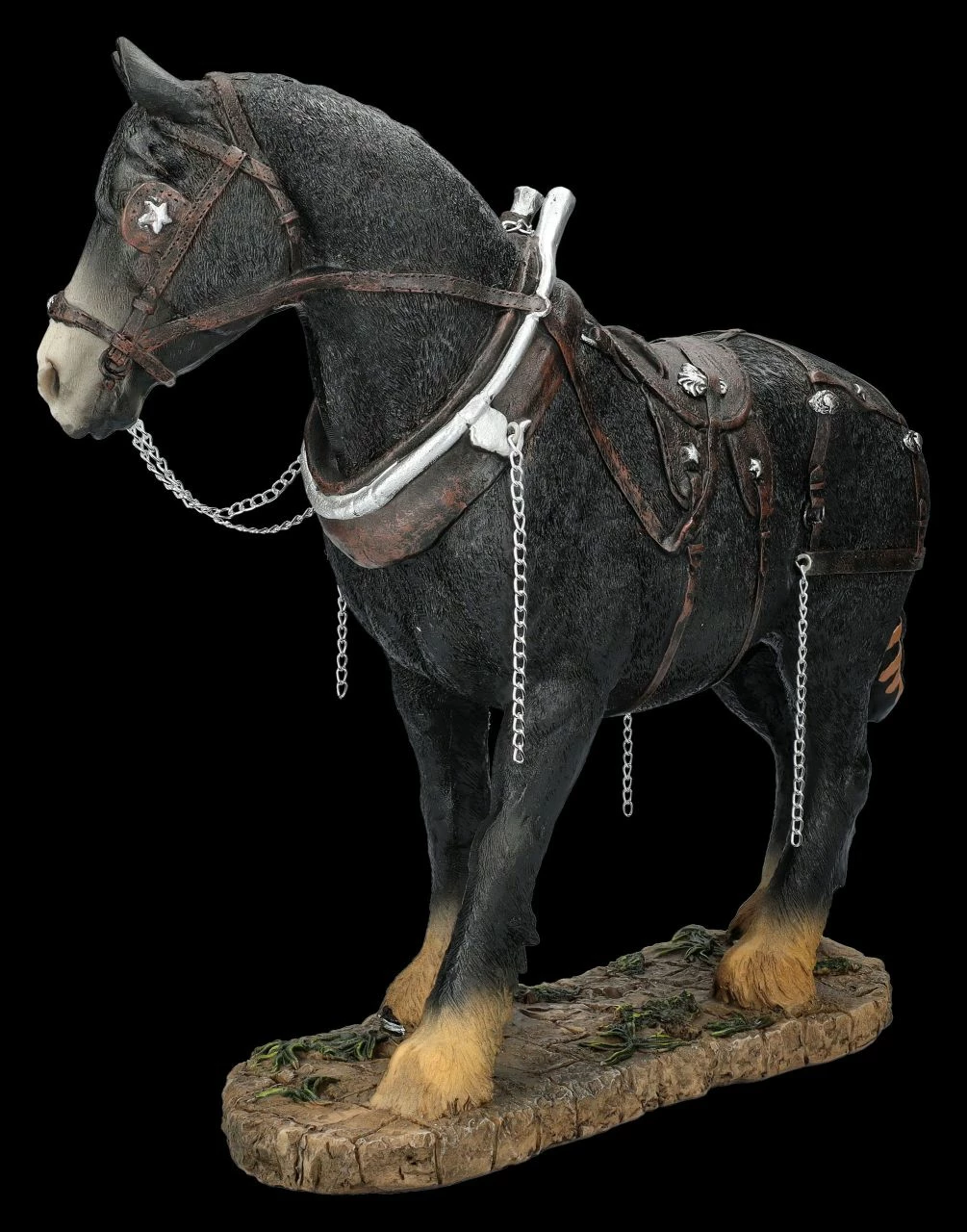 Pferde Figur - Percheron Kaltblut Mit Geschirr – Bild 6