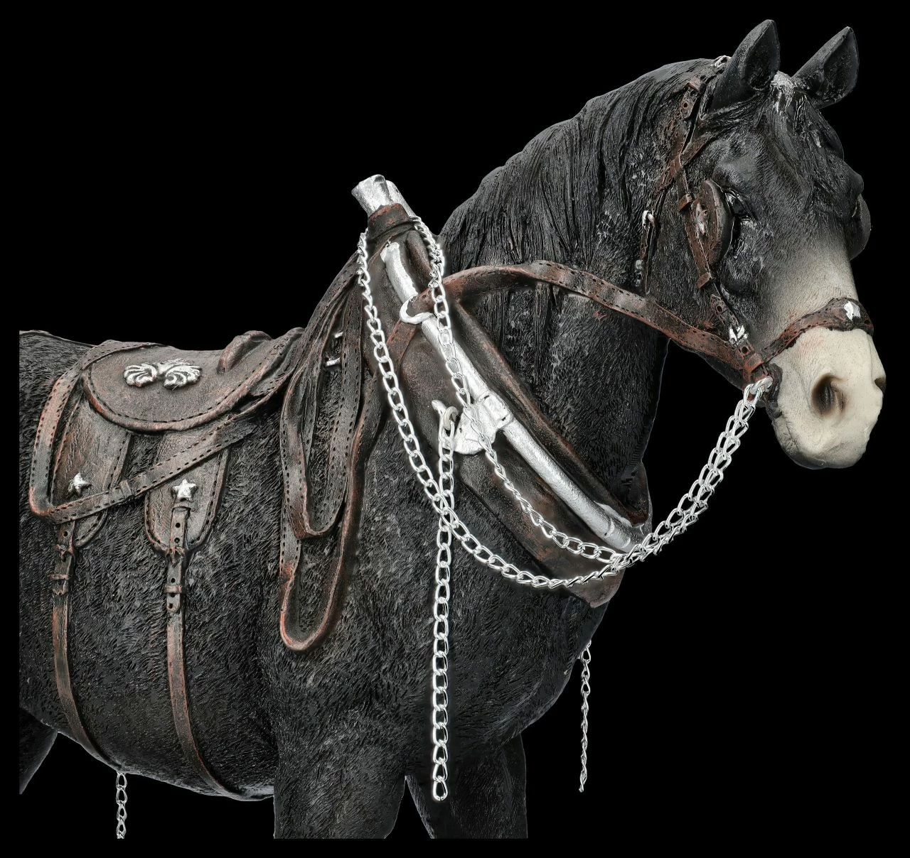 Pferde Figur - Percheron Kaltblut Mit Geschirr – Bild 7