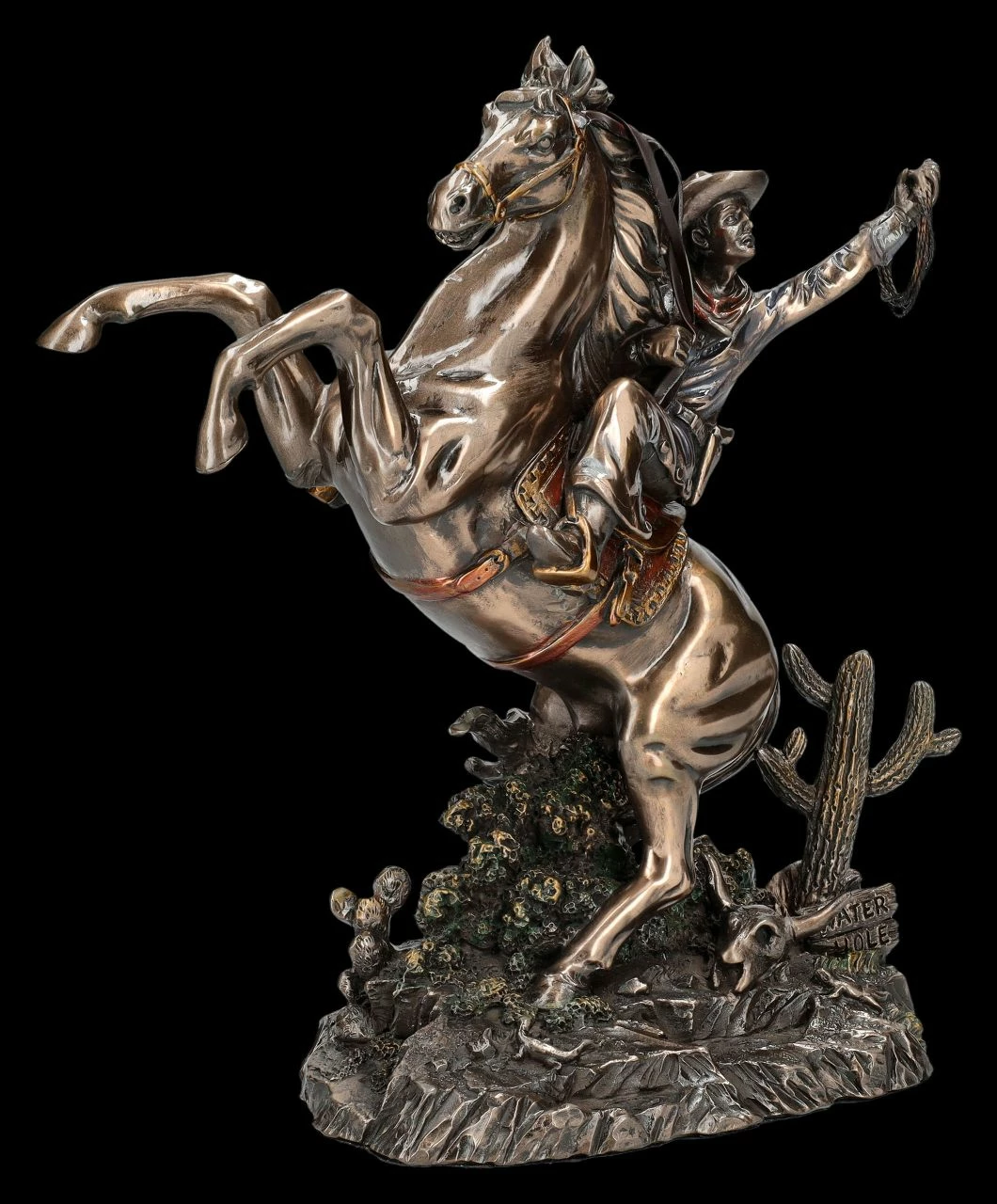 Cowboy Figur Mit Lasso Auf Pferd – Bild 2