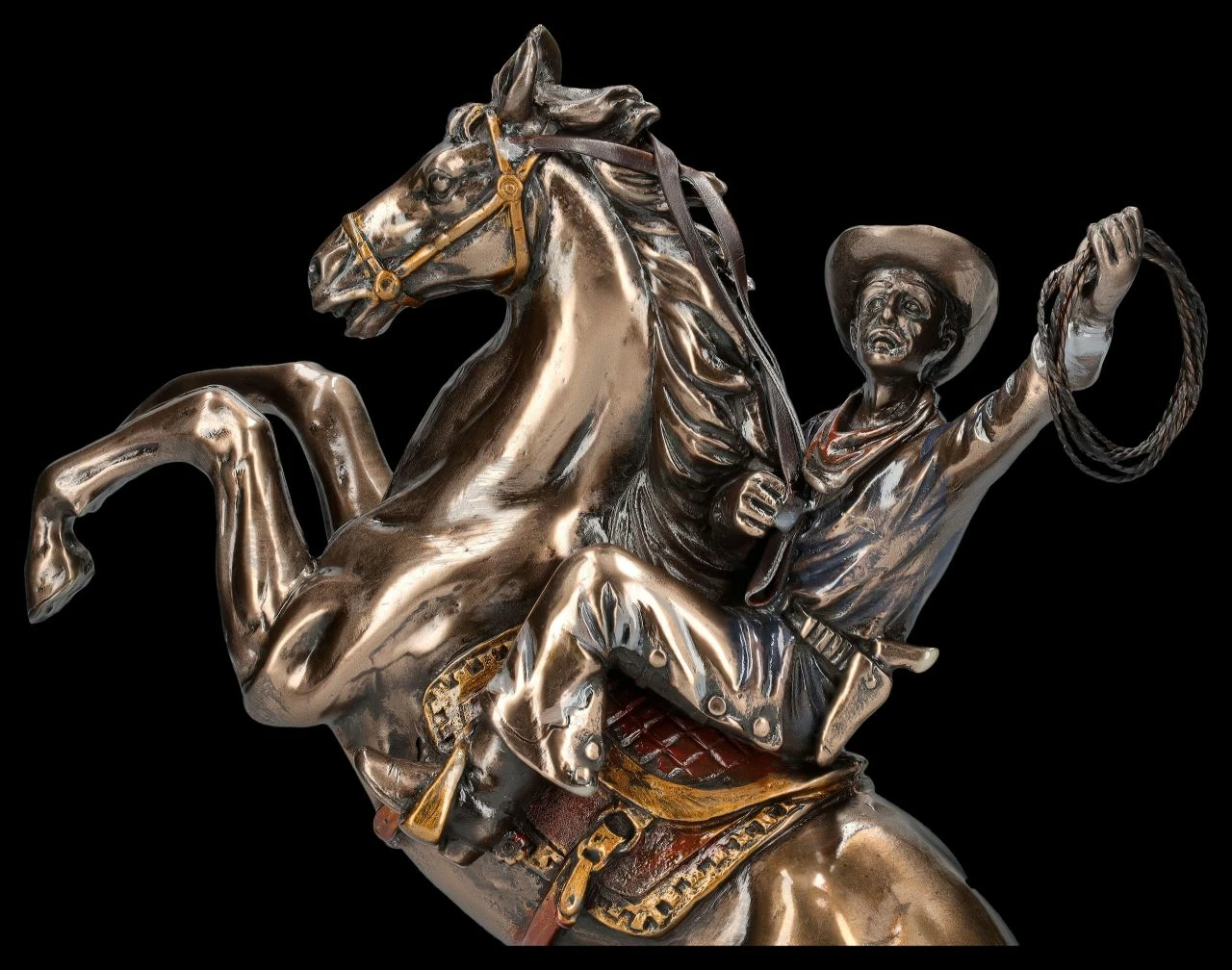 Cowboy Figur Mit Lasso Auf Pferd – Bild 7