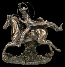 Cowboy Figur Reitend Mit Lasso