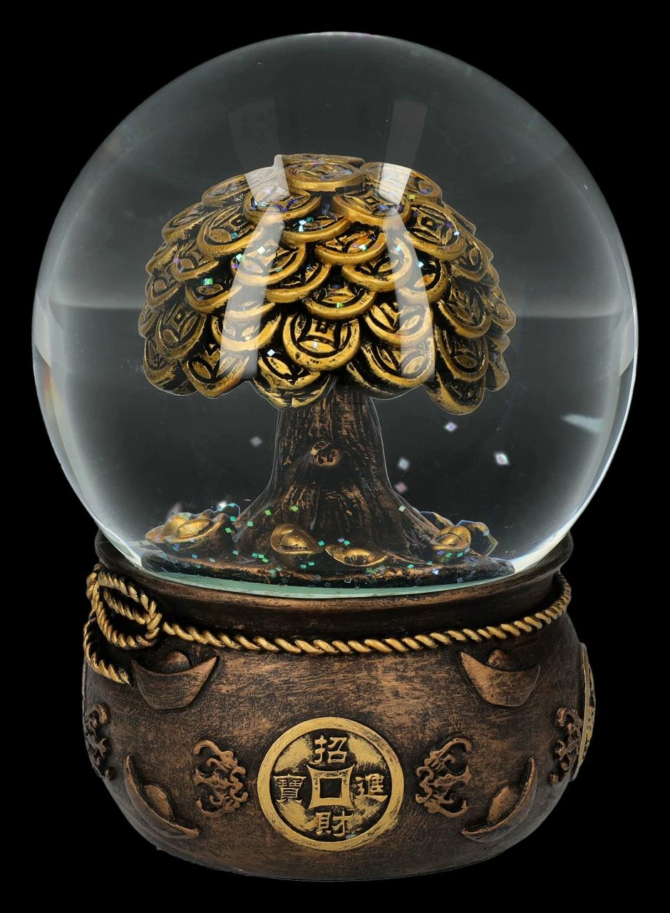 Schneekugel Feng Shui - Geldbaum – Bild 4