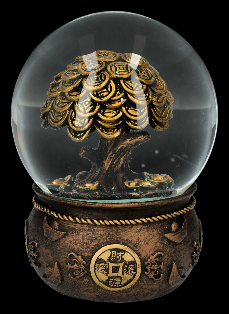 Schneekugel Feng Shui - Geldbaum – Bild 5