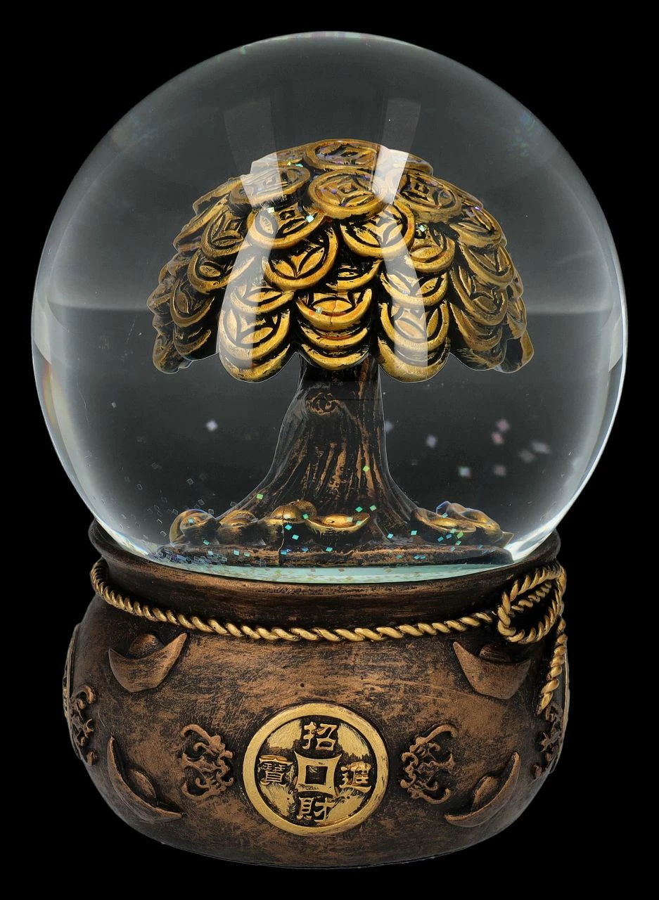 Schneekugel Feng Shui - Geldbaum – Bild 6