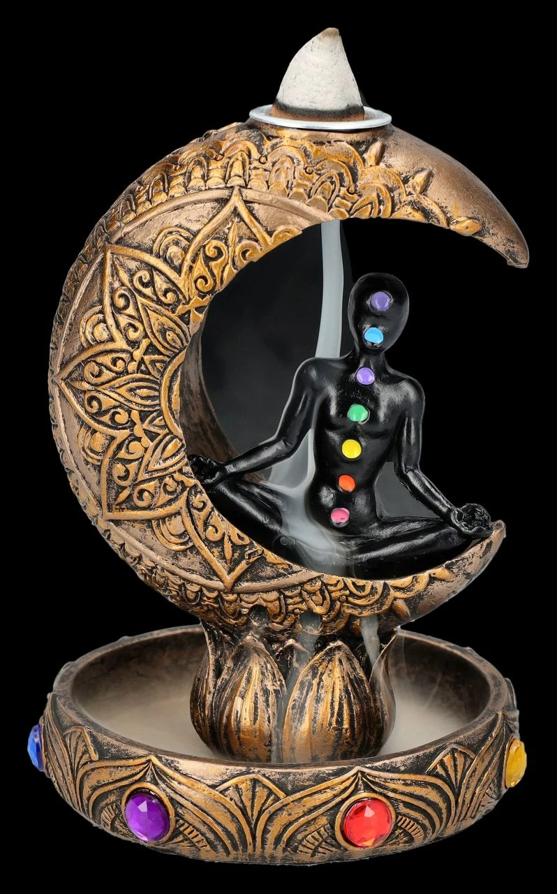 Rückfluss-Räucherhalter - Chakra Mond – Bild 2