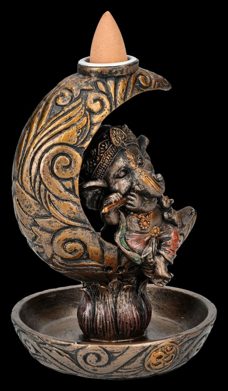 Rückfluss-Räucherhalter - Ganesha Mond – Bild 5