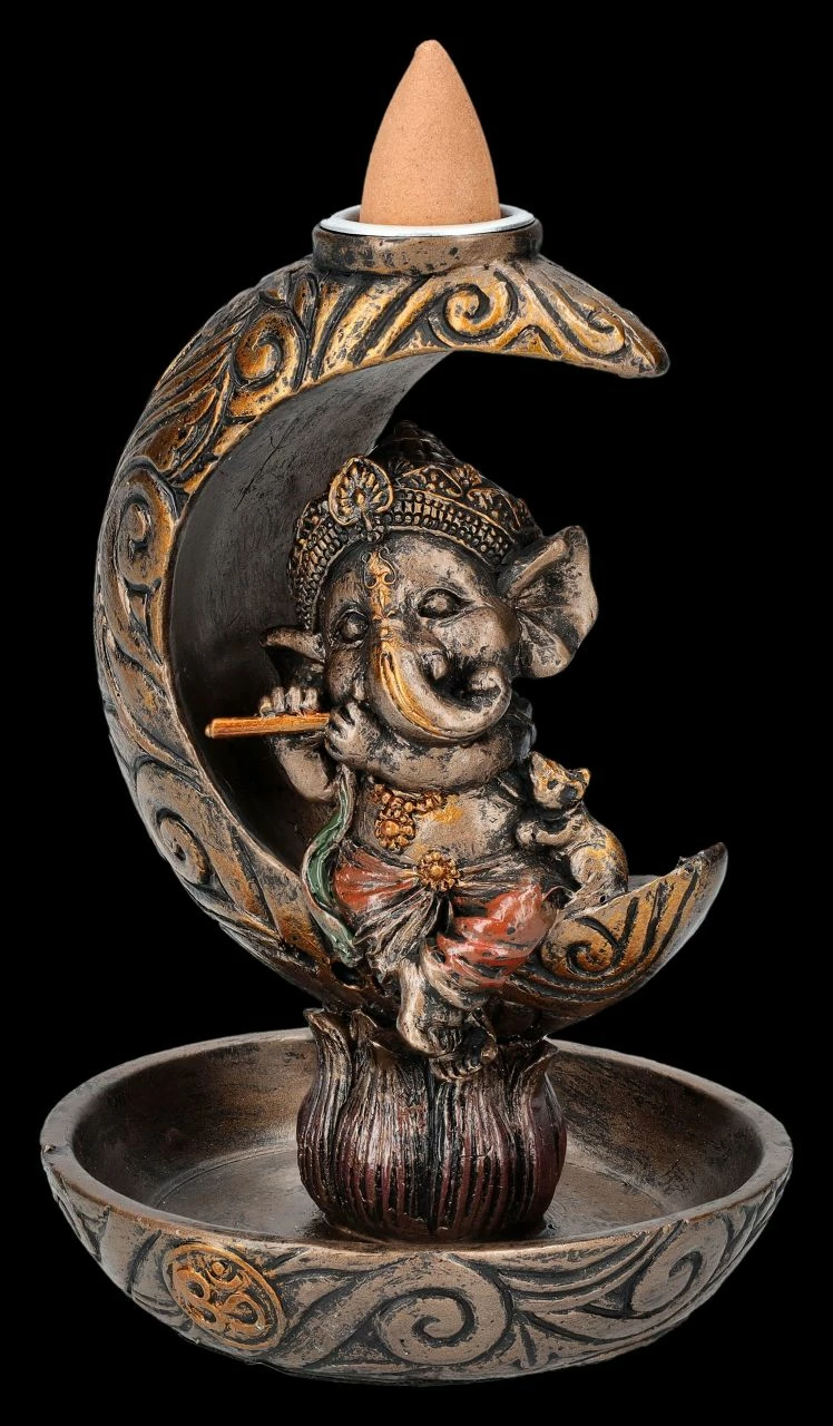 Rückfluss-Räucherhalter - Ganesha Mond – Bild 6