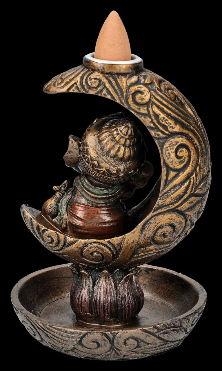 Rückfluss-Räucherhalter - Ganesha Mond – Bild 3