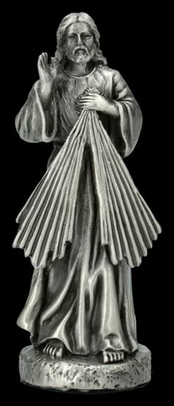 Heiligenfigur Zinn - Jesus Göttliche Barmherzigkeit