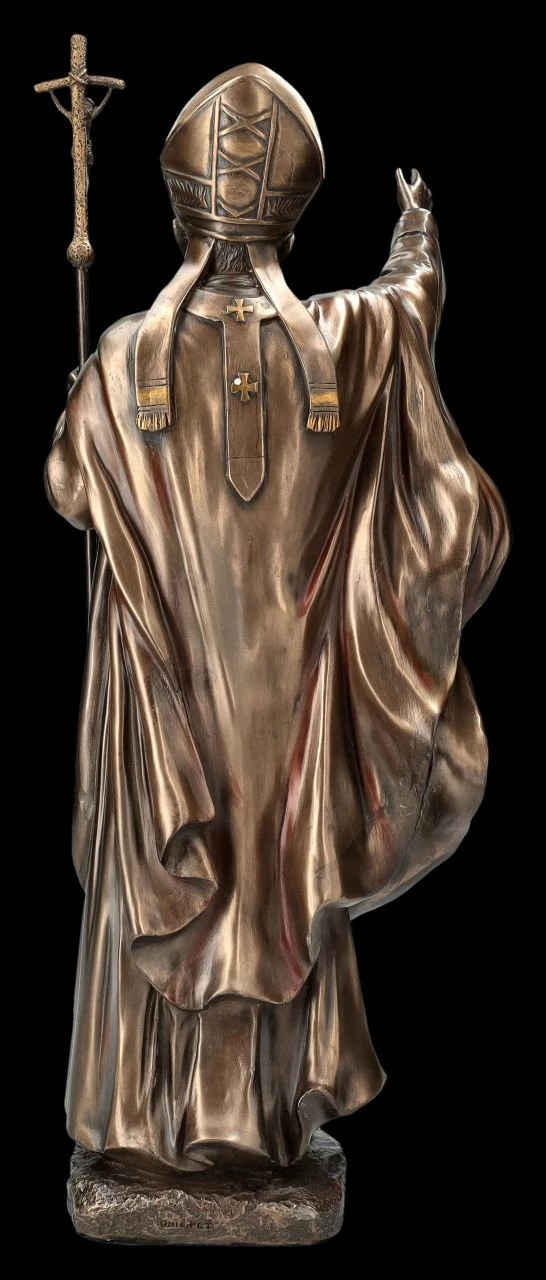 Heiligenfigur - Papst Johannes Paul II Bronziert – Bild 5