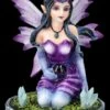 Elfen Figur Klein Lila - Kristana Mit Kristallen