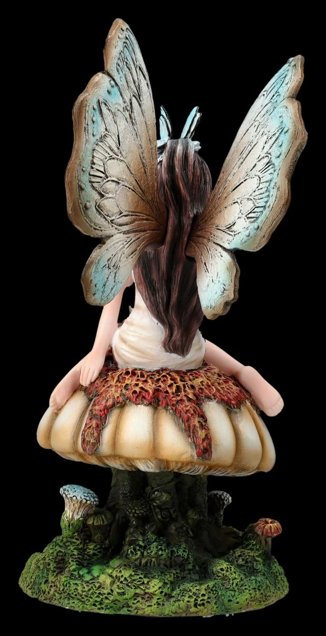 Elfen Figur - Schmetterlings-Fee Auf Pilz – Bild 5