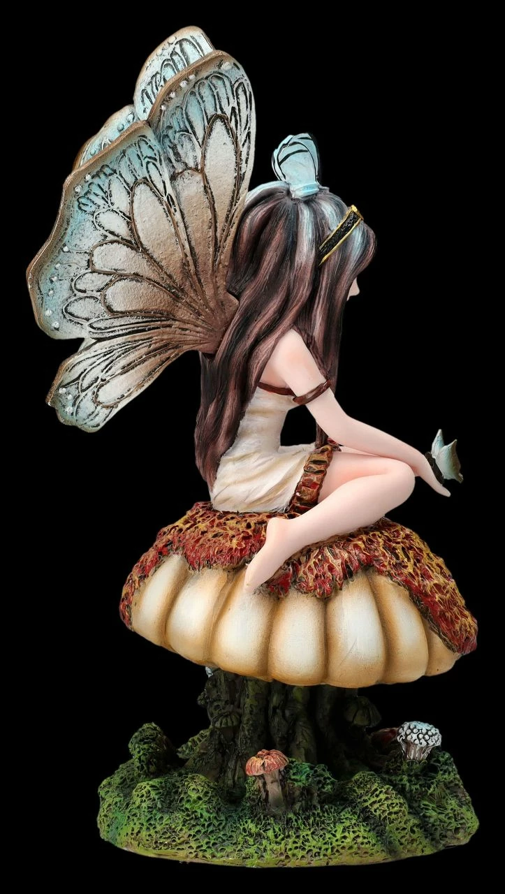 Elfen Figur - Schmetterlings-Fee Auf Pilz – Bild 6